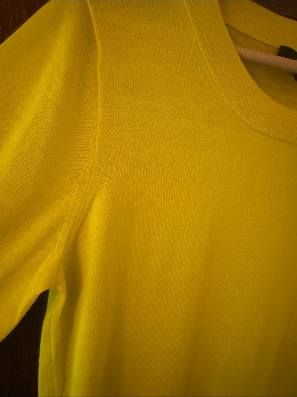 J. Crew Women’s Lightweight Merino Wool Sweater in Vibrant Yellow Size Large - Picture 7 of 14